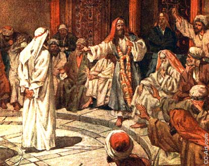 The high priest accuses Jesus of blasphemy